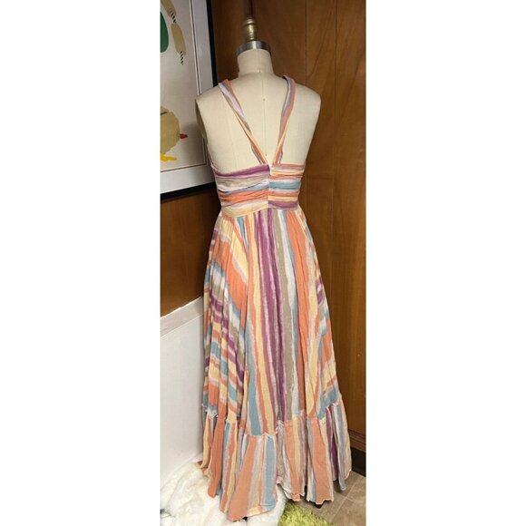Free People Tropical Sunrise Maxi Dress Size 4 stripe strap - Picture 6 of 6